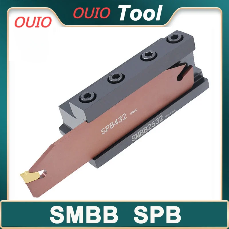 

OUIO SPB226 SPB326 SPB332 SPB432 SMBB2026 SMBB2526 SMBB2532 Grooving Cut-Off Cutter Holder SP300 200 NC3030 Lathe Turning Tool