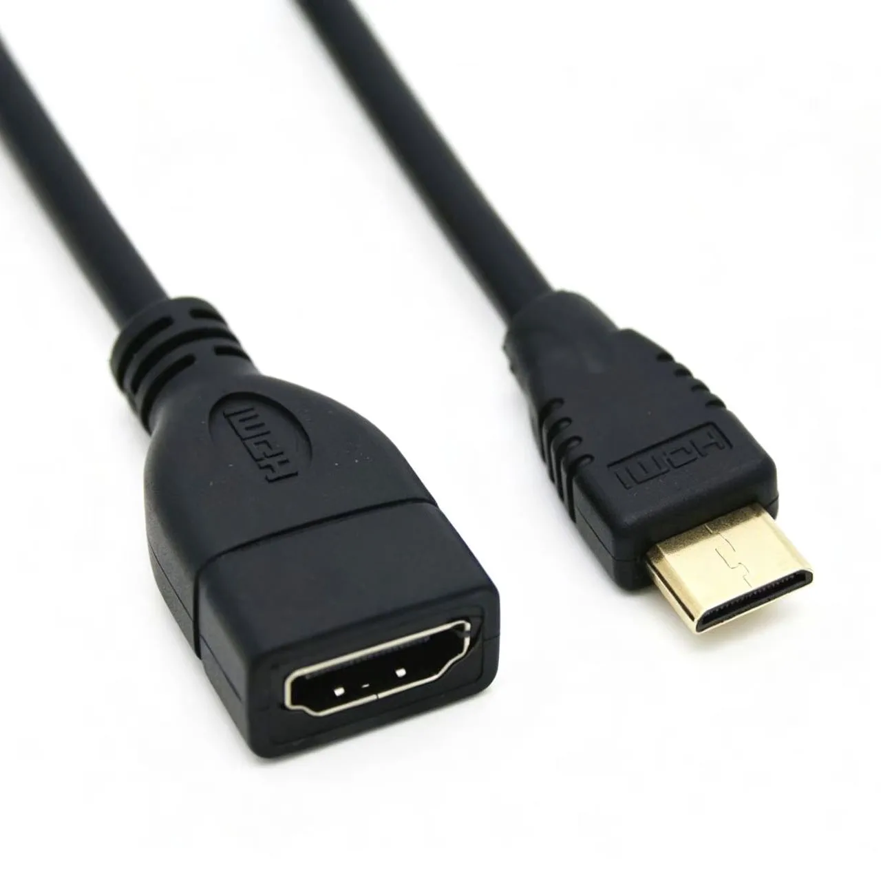 1PCS HDMI Compatible Cable Micro HD Male to HD Female Adapter Connector for HDTV  15cm