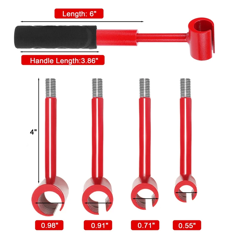 ABJI-Universale per chiave di regolazione dell'armadio per porta 4 in 1 per strumento cerniera porta con filettatura multi-dimensione per allineamento porta