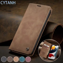 S24 S25 Leather Case For Samsung Galaxy S25 Plus Magnet Flip Luxury Plain Wallet Phone Cover For Samsung S 7 S7edge Funda Etui