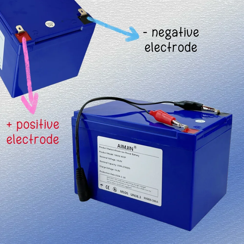 18650 4S5P 14.8V 20Ah Lithium-ion Battery Pack Built-in BMS Suitable for 16.8V Equipment, High-power Inverter, Tourist Car Solar