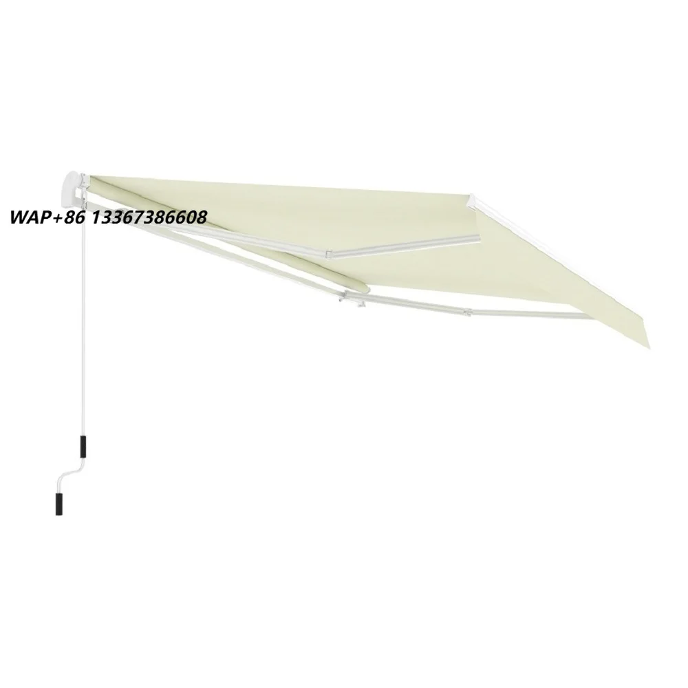 Folding Arm Awning 3.5x2.5m Anthracite 100% Polyester Aluminum UV Protection Water-Resistant 28kg Balcony Terrace Adult Use