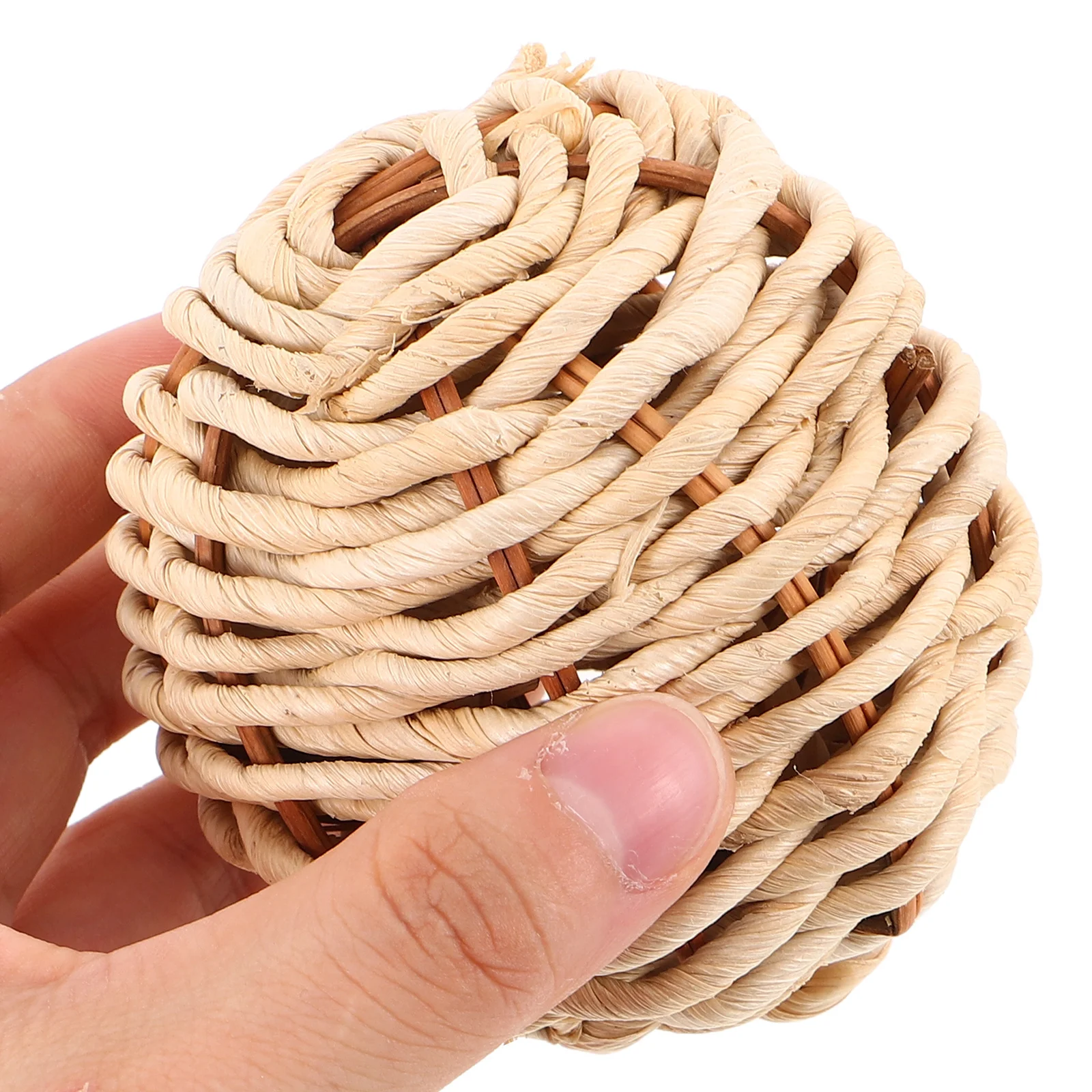 

4Pcs Natural Handwoven Grass Balls Chew Balls for Rabbits Hamsters Guinea Pigs Chinchillas Small Pets Indoor Outdoor