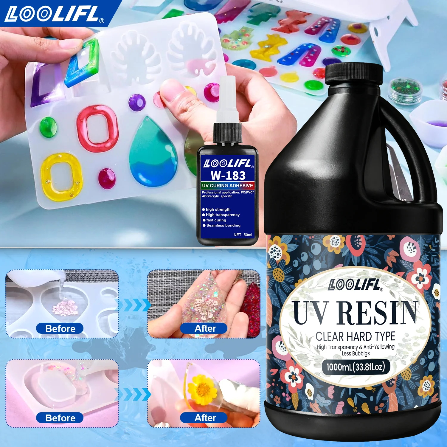 Lem Resin UV Hard Adhesive Kit - Liquid Uv Glue Kit ulasan dan harga