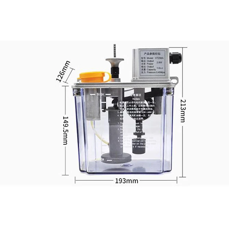 Electric Intermittent Lubrication Pump Automatic CNC Machine Tool Lubricator Lathe Milling Machine Lubricating Oil Pump 220V