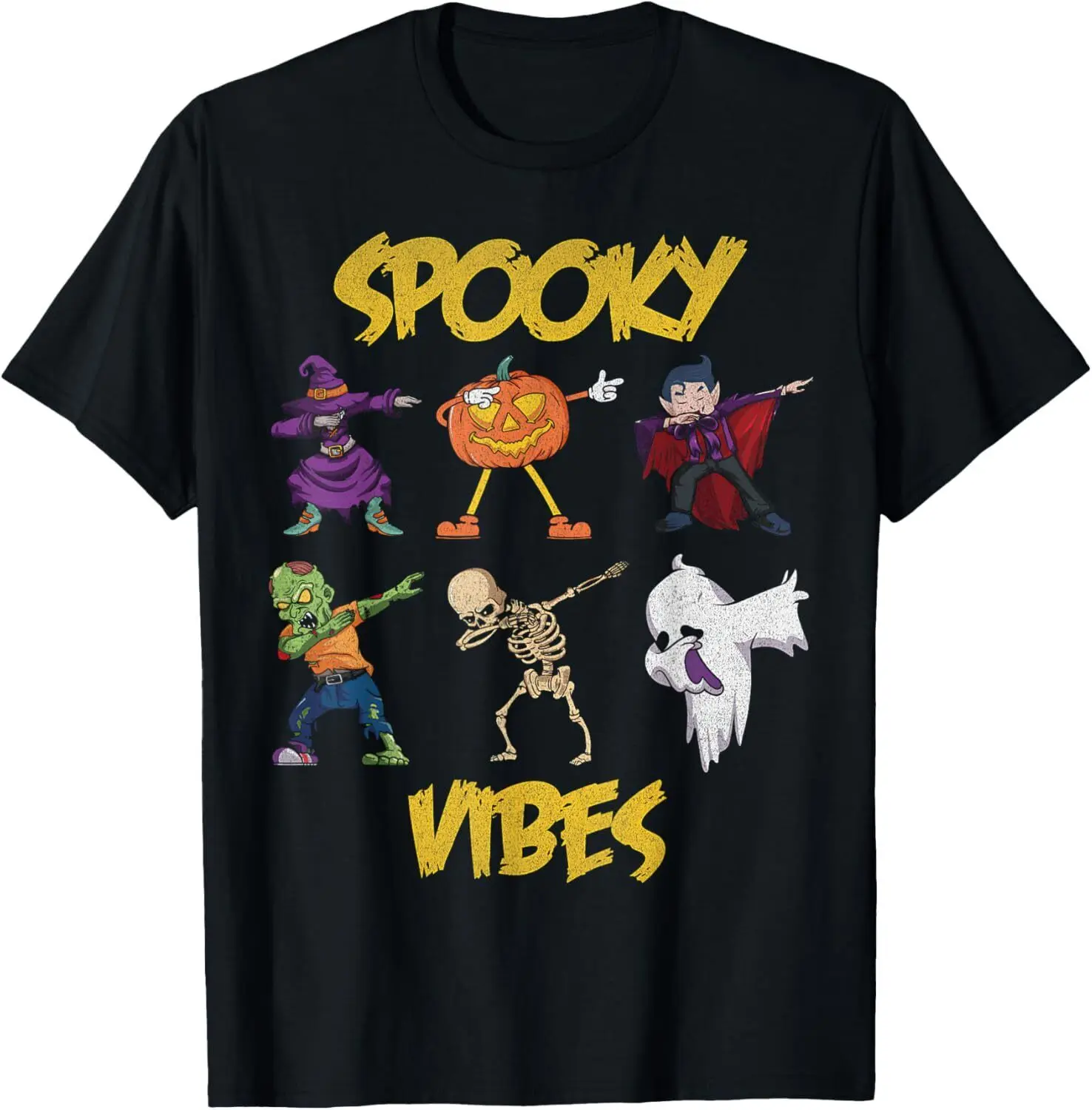 Halloween Skeleton Vampire Pumpkin zombi Witch Ghost Dabbing T-Shirt