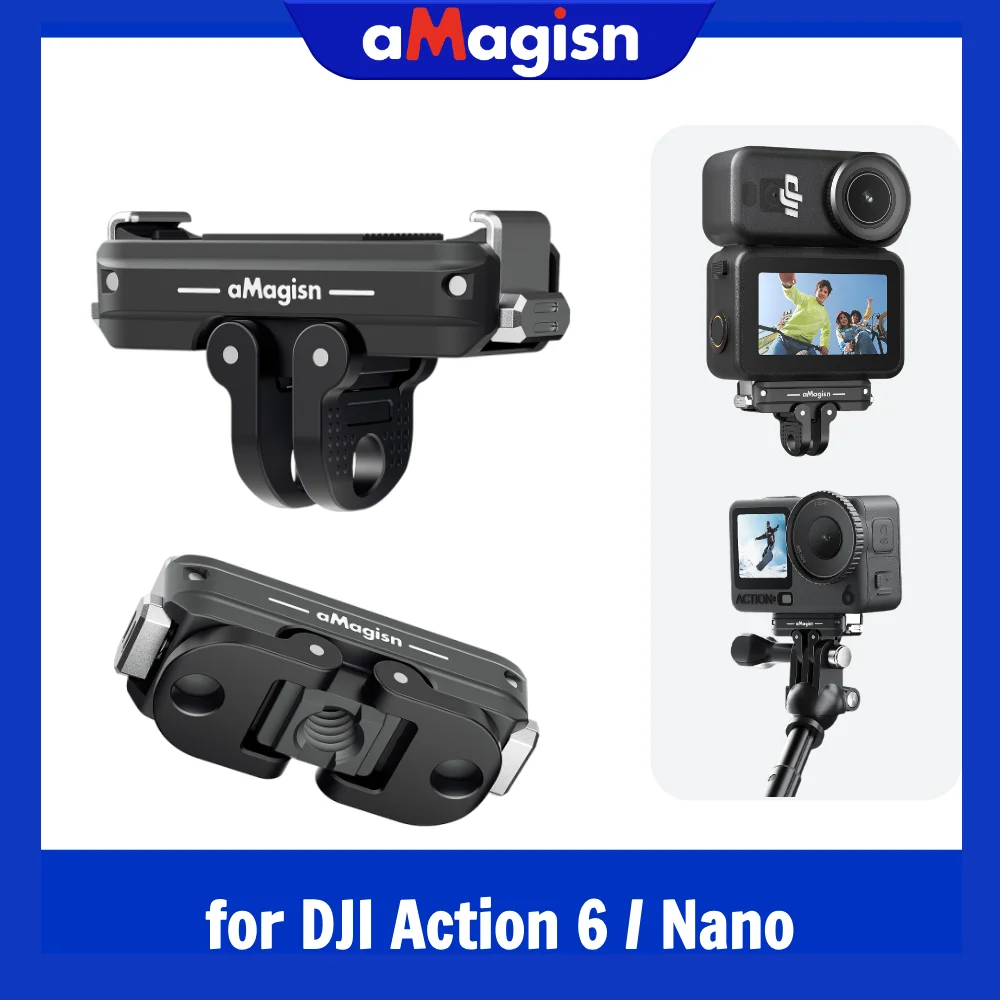 �y�Z�[�����zaMagisn Action6 ���^���N�C�b�N�����[�X�}�E���g �o�����A�_�v�^�[ �܂肽���ݎ�2�v�����O��1/4�C���`���t�� DJI Osmo Nano / Action 6�Ή�