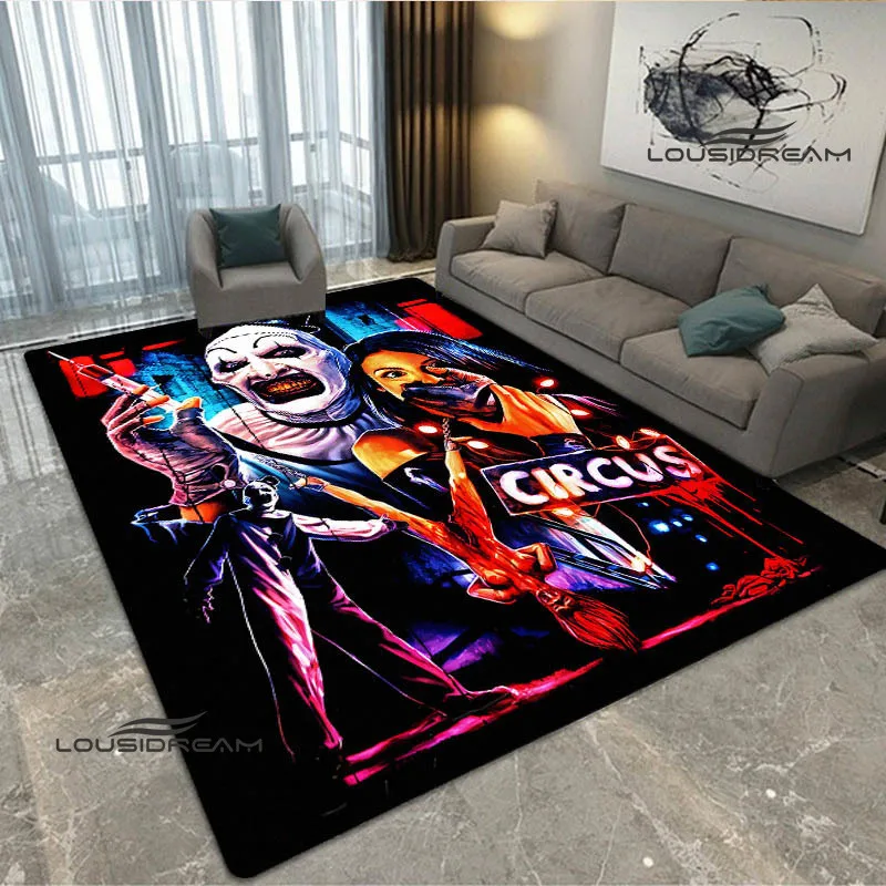 Terrifier horror movie printed carpet  living room bedroom beautiful carpet non-slip doormat photography props birthday gift