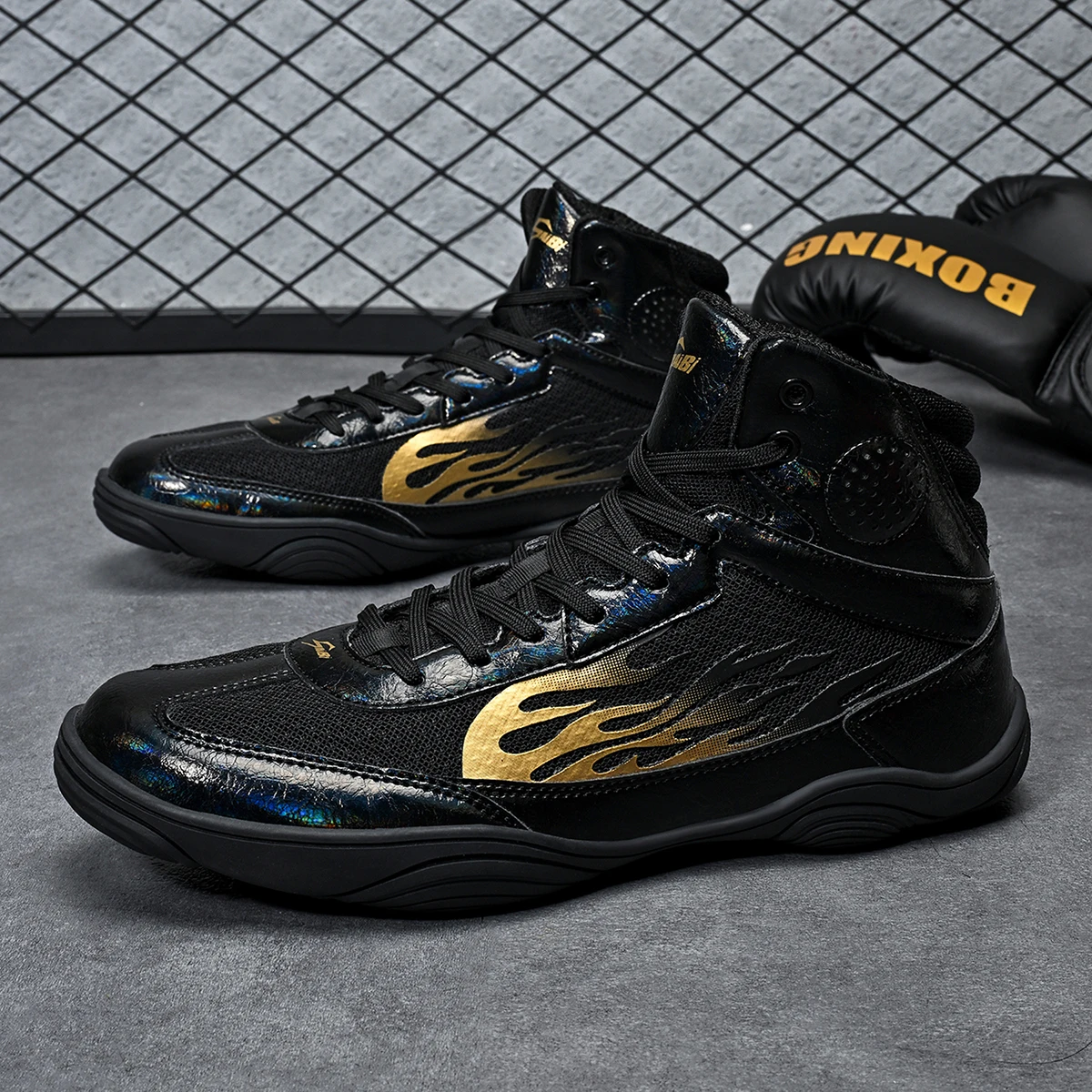 Men Boxing Shoes Top Quality Breathable Combat Athletic Struggle Comfortable Male Brand Professional Big Size Wrestling Shoes