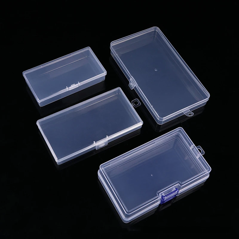 Translucent Storage Box Rectangle Clear Plastic Jewelry Storage Strong robust Packaging Box Earrings Rings Collecting Case