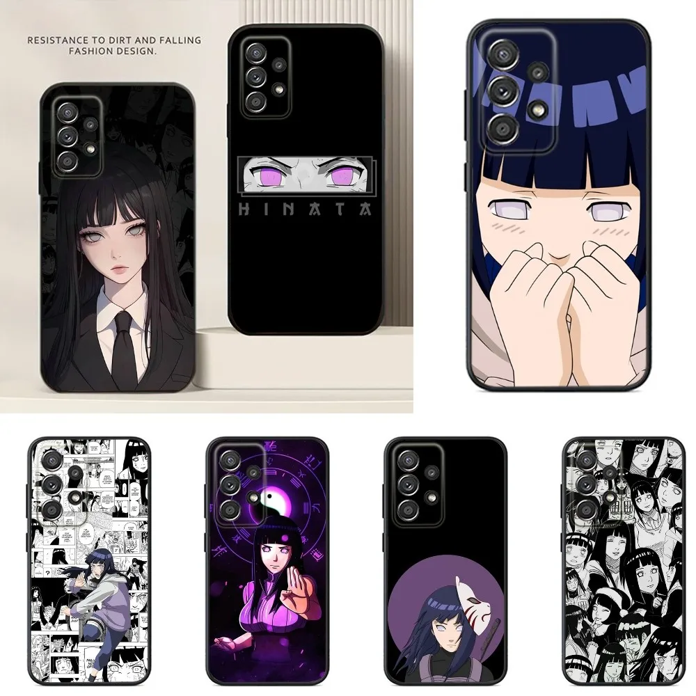 H-Hinata Anime H-Hyuga Phone Case For Samsung S24,S23,S22,S21,S20,S10,S10E,S9 Plus FE Note 20 Ultra 10,9 Plus Black Case