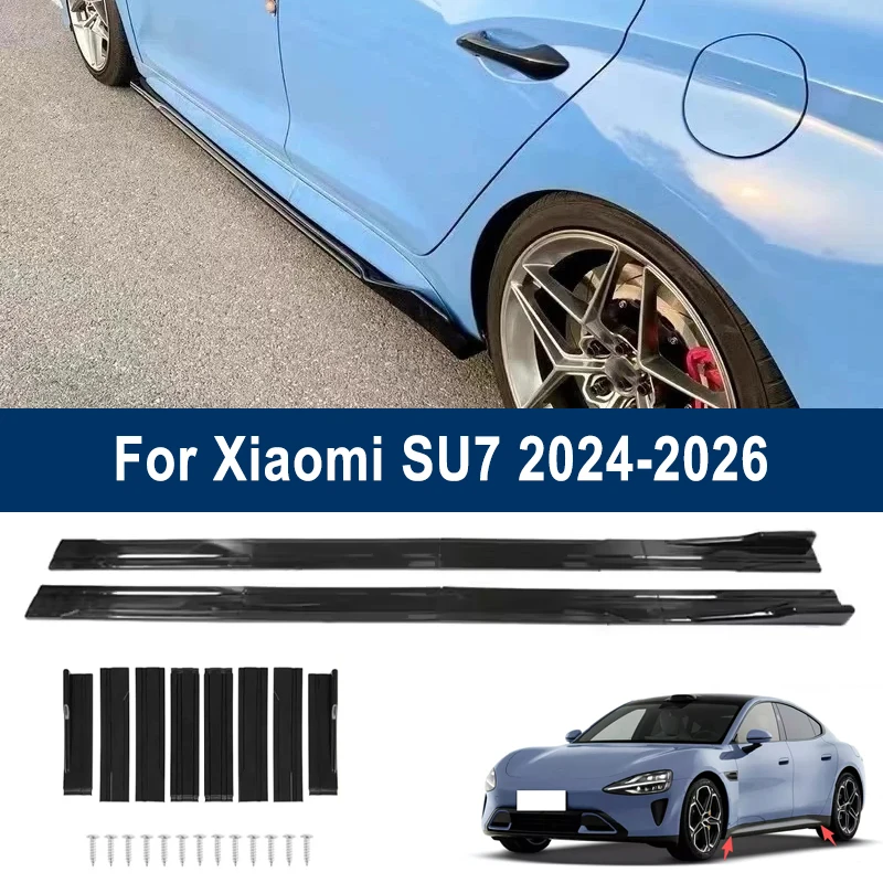 

Для Xiaomi SU7 2024-2026 2025: Комплект из 8 модифицированных элементов для автомобиля — боковые сплиттеры, расширенные боковые спойлеры, спортивный обвес, накладки на бампер