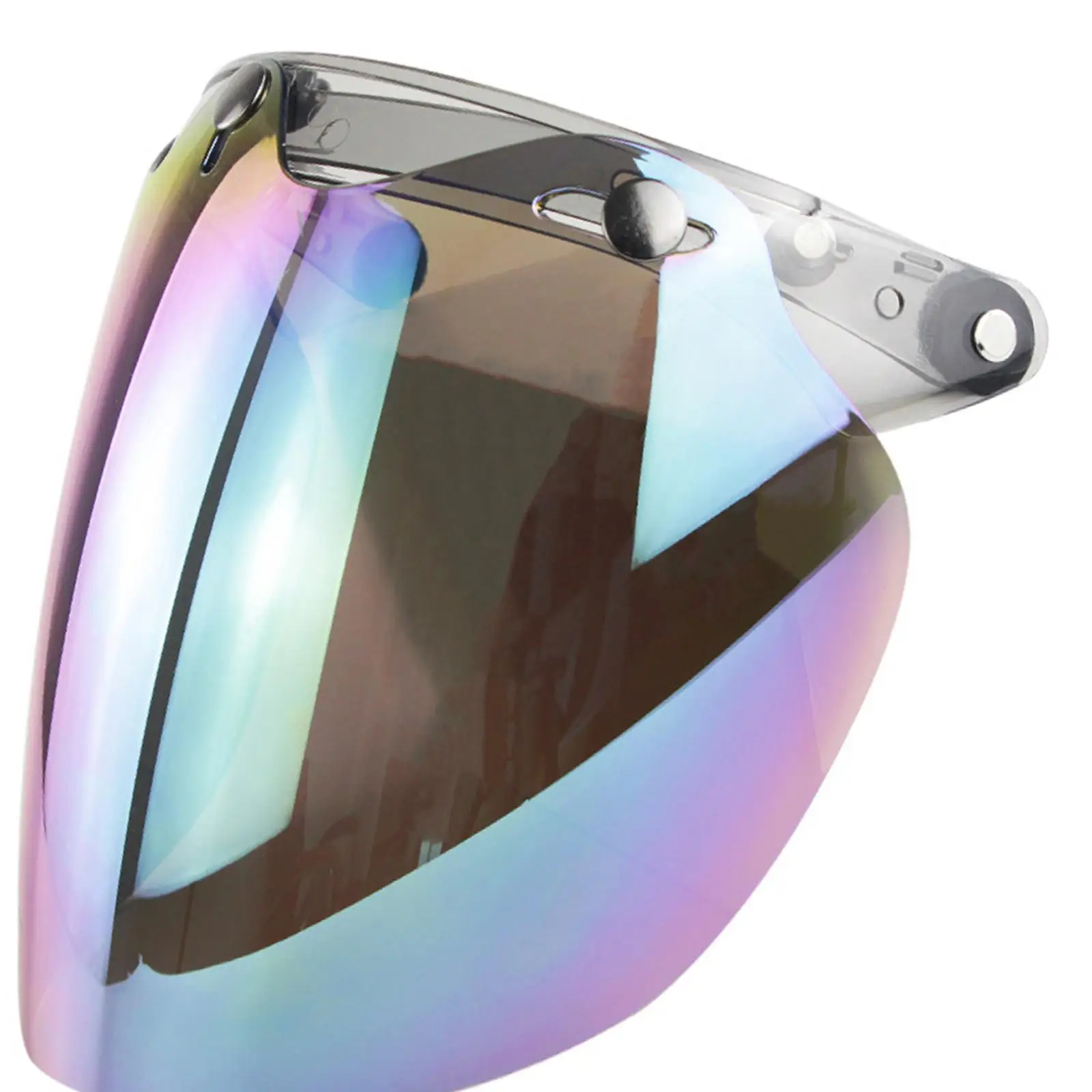 Universal Helmet Visor Shield PC Lens Anti Fog Flip Up Wind Sun Protector Three Button Easy Install for Motorcycle Helmet