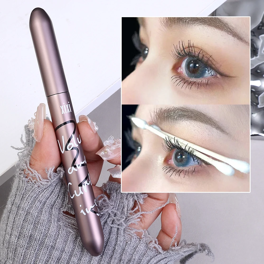 4D Long Lasting Silk Fiber Mascara Brown Black Natural Lengthens Eyelashes Extra Volume Waterproof Fast Dry Non-smudge Mascara