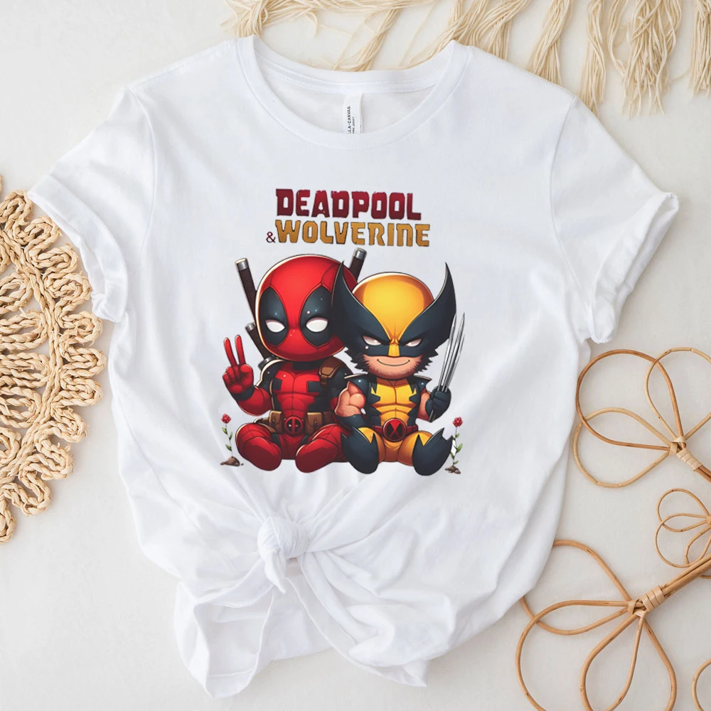 Funny Superhero Dead X Tee Men Pool Shirts Super Cute Wolverine Graphic Women's Tees Y2k Vintage Top Short Sleeve T-shirt Summer