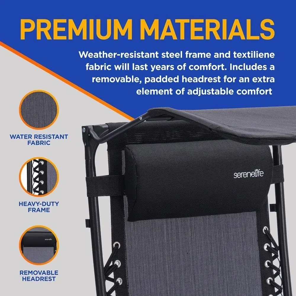 Poltrona lounge Zero Gravity, taglia unica, nera