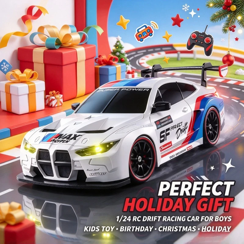 4WD Electric RC Drift Model Vehicle, Indoor Outdoor Hobby Racing Toy, Boys Holiday Present for Kids Collection