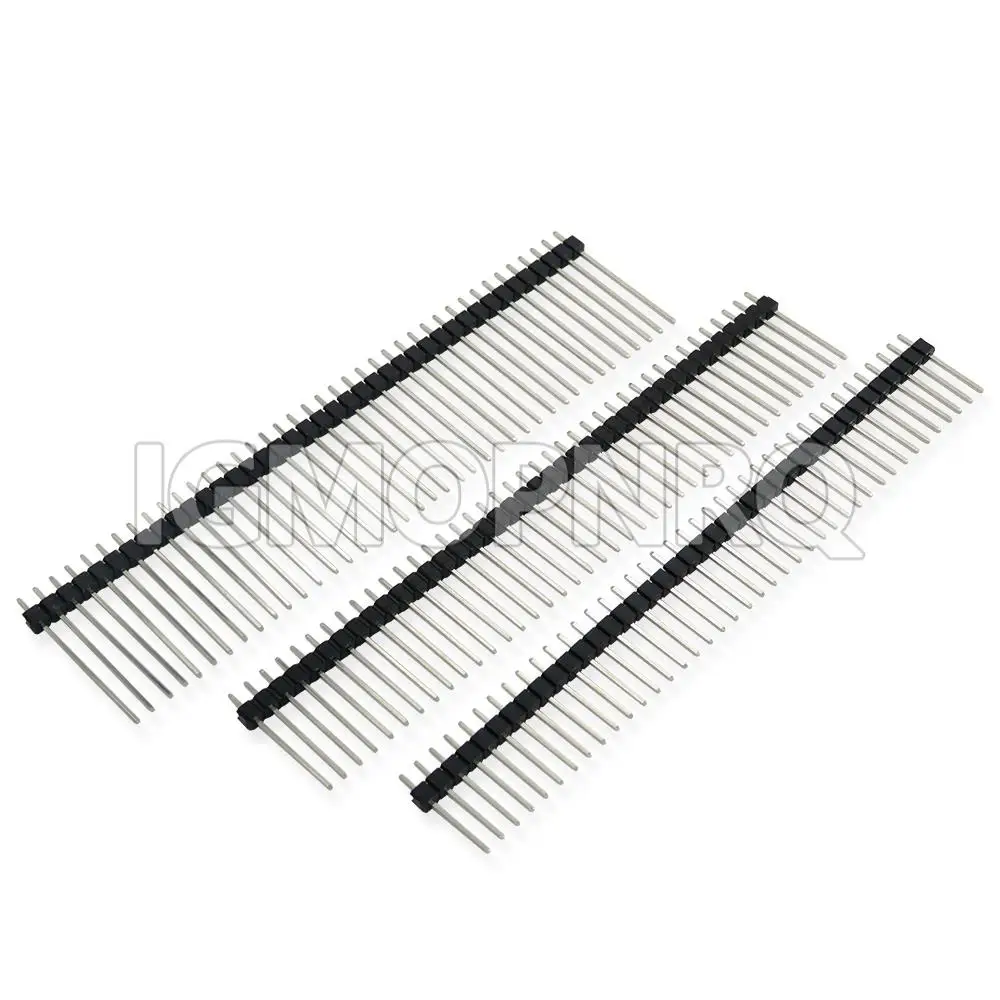 10 pz 40 Pin 1x40 2x40 lunghezza 15/17/19/21/23/25MM singola doppia fila maschio Breakable Pin Header connettore Strip per Arduino 2.54MM