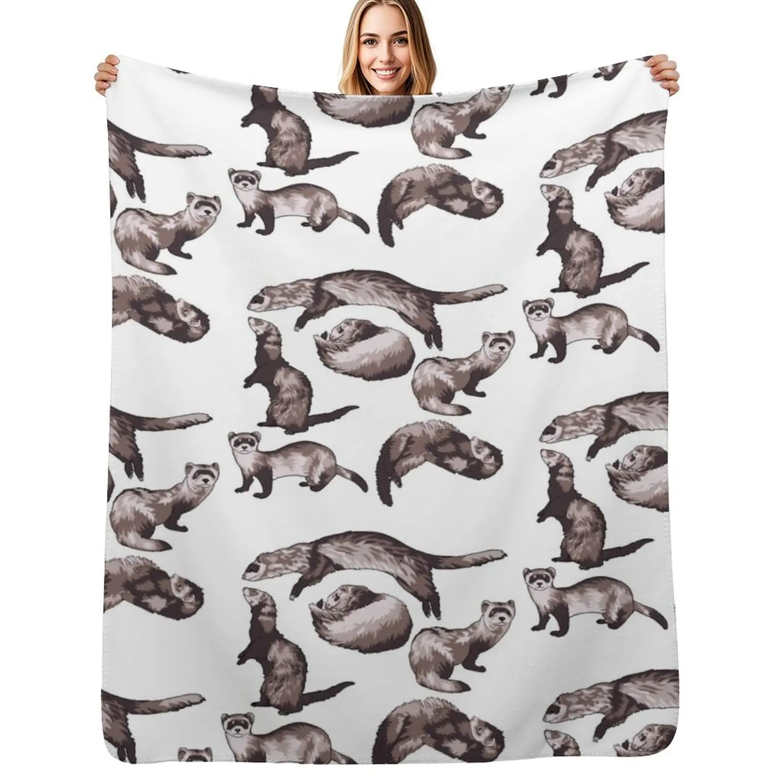 

ferrets Throw Blanket Designers Extra Large Throw Plush Soft Big Blankets