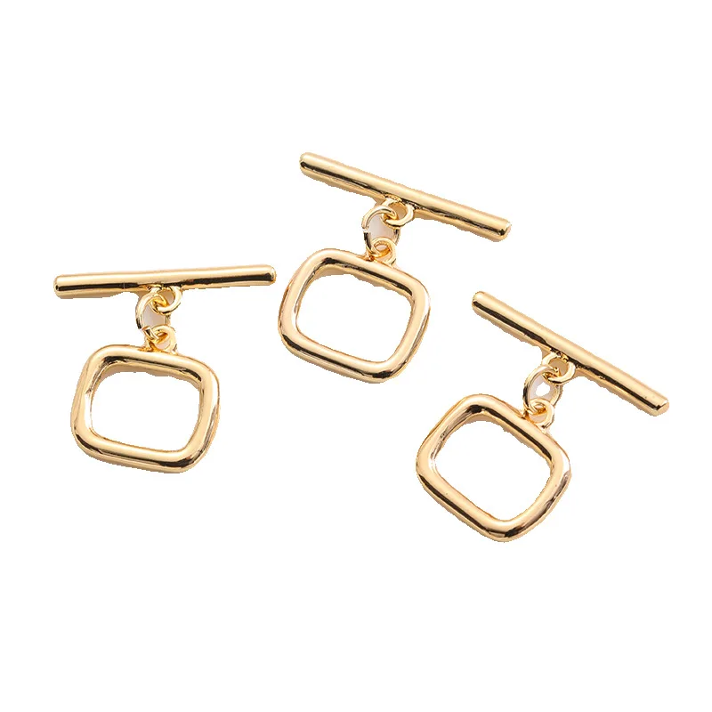 

2 комплекта/партия, 18-каратное золото, соединительные элементы OT-типа для браслетов и ожерелий, концевые застежки и звенья цепи LK-AA649