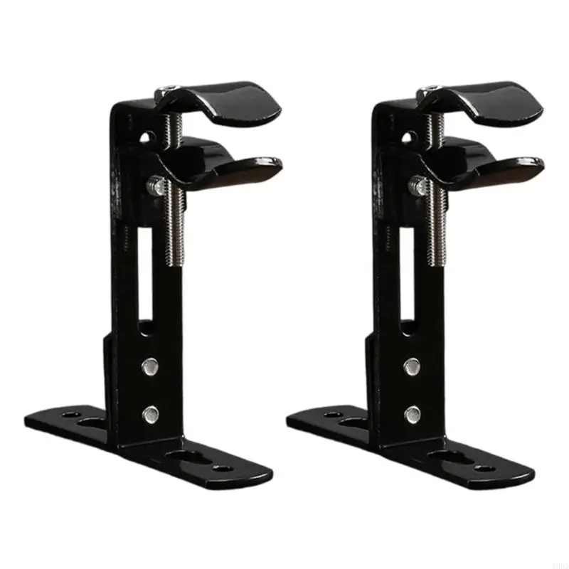Pack of 2 Universal Curtain Rod Bracket Stainless Steel Mounting Hardware 