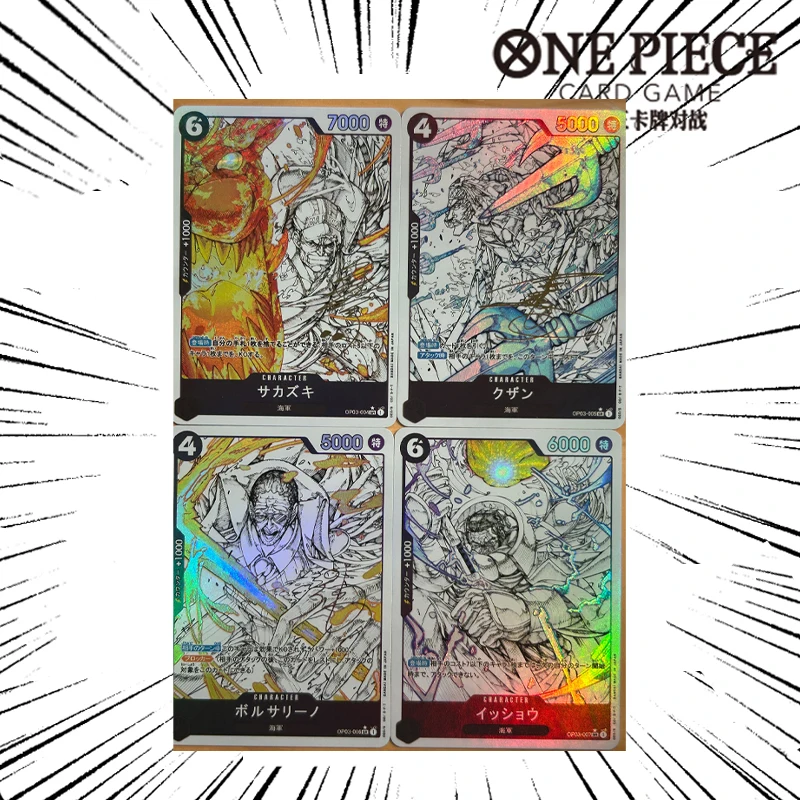 

4pcs/setOne Piece Diy Self Control Collect Signature Trading Flash Card Anime Cartoon Gift Monkey D. Luffy Portgas·D· Ace