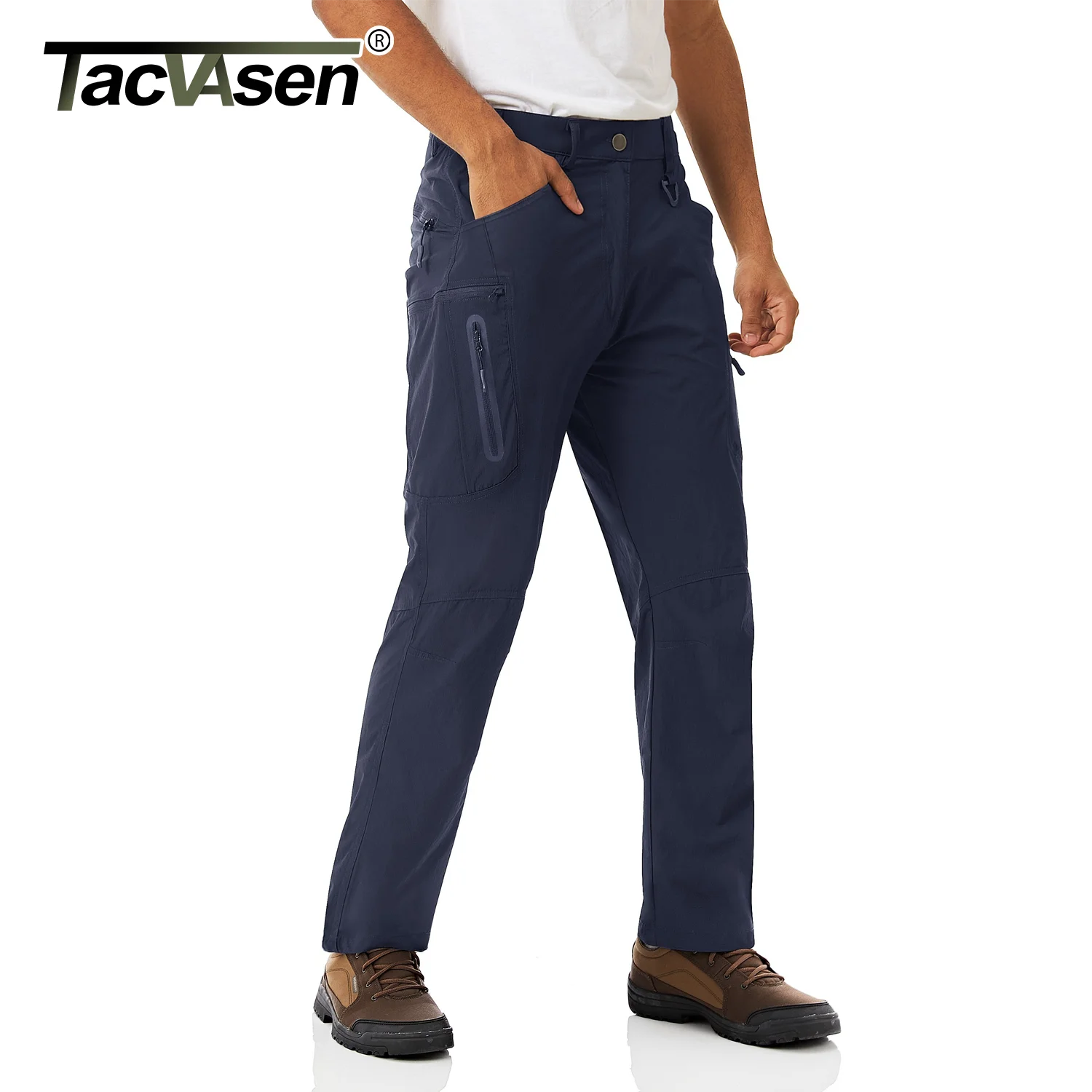 TACVASEN Tactical Pants Men Wheat-Ear Nylon Cargo Trousers Water Repellent Military Combat Hiking Outdoor Tough Heavy Duty Pants