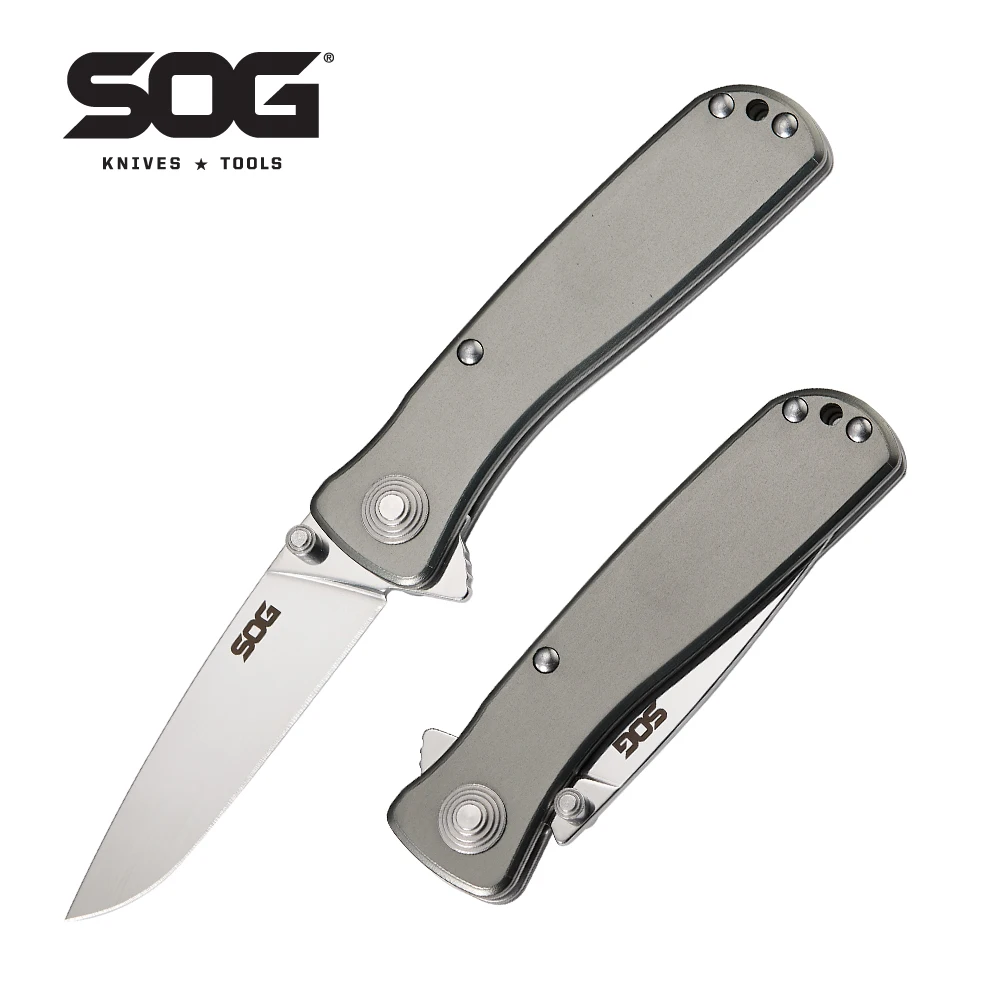 SOG Twitch Portable EDC Folding Knife Small Fruit Knife with Pocket Clip Outdoor Survival Camping Knives Hand Tools Box Cutter