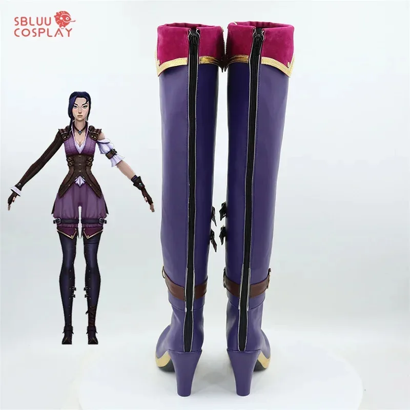 

New lol arcane Caitlyn cosplay shoes game lol Caitlyn cosplay boots women shoes Halloween high heels XCX566B2025