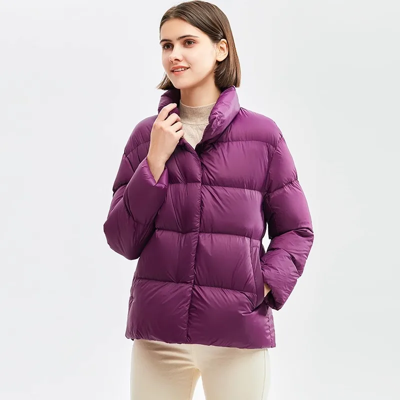 Korean Women Down Jacket 2024 New Arrival  Female 90% White Duck Down Fashion Short  Bread Thicken Ultra Lightweight Down Coat