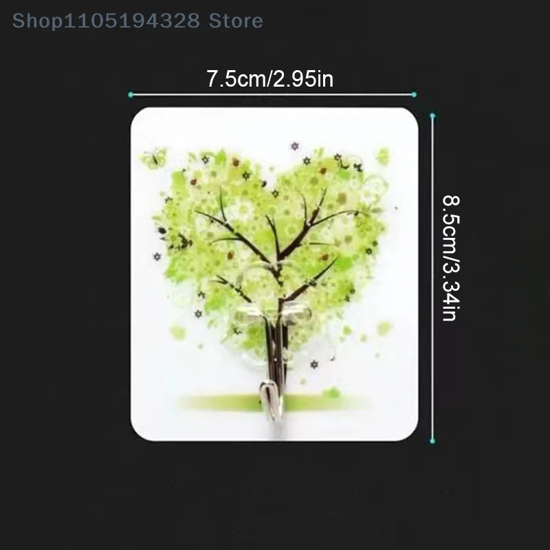 1 قطعة خطاف لاصق مقاوم للماء متين لون عشوائي إطار صورة سلس وشماعة تخزين المطبخ