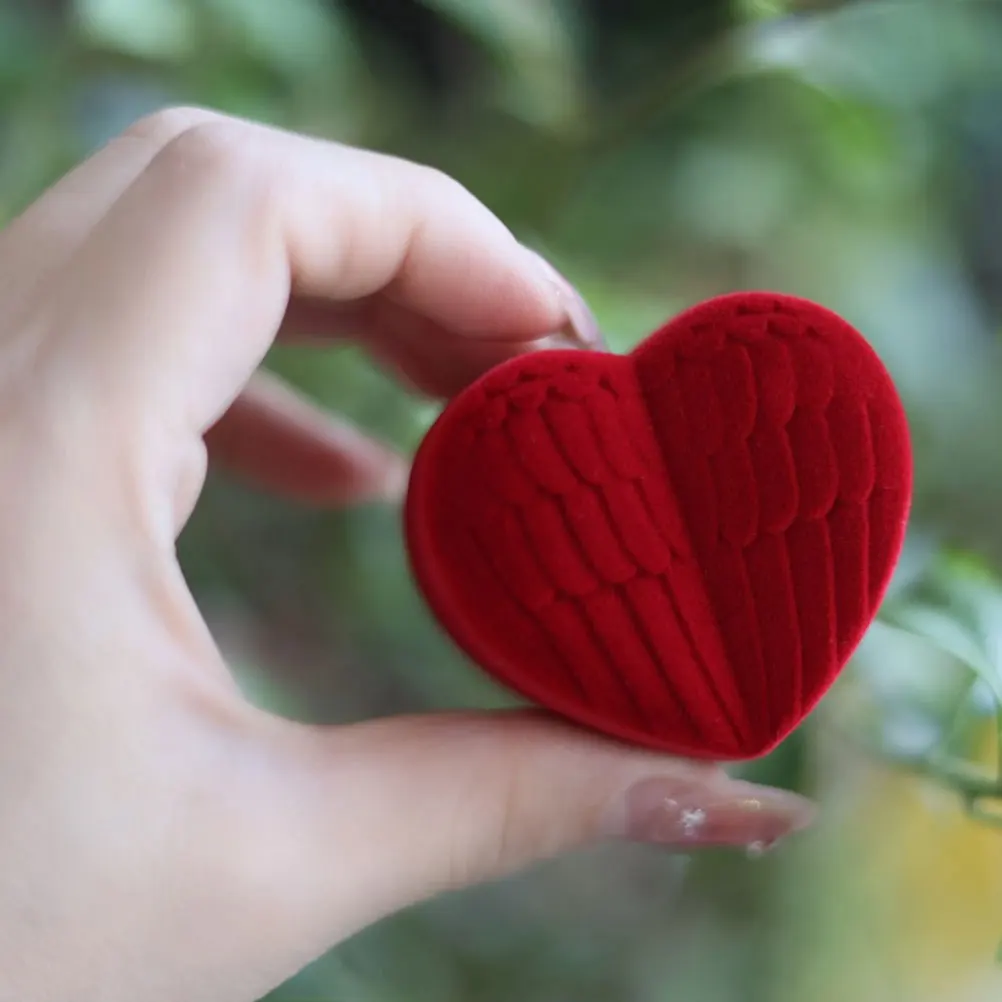 

Small Jewelry Box Heart Ring Box Protective Lining for Proposal Wedding Engagement Storage Small Jewelry Boxes
