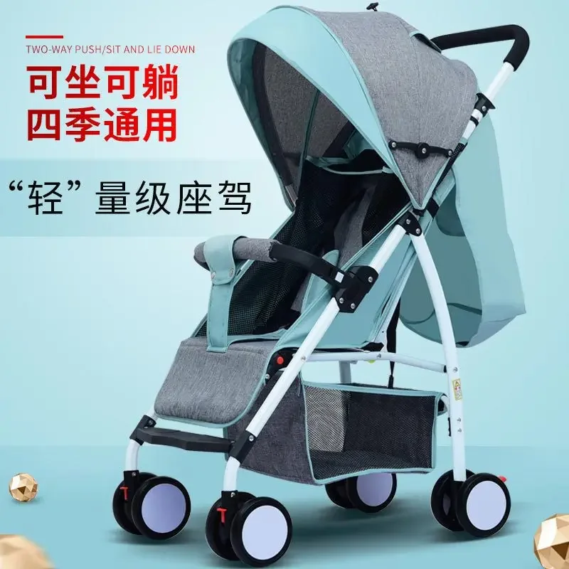 

Baby Stroller Can Sit Lie Down Shock-absorbing Simple Lightweight Carrying Umbrella Cart Children's Handcart