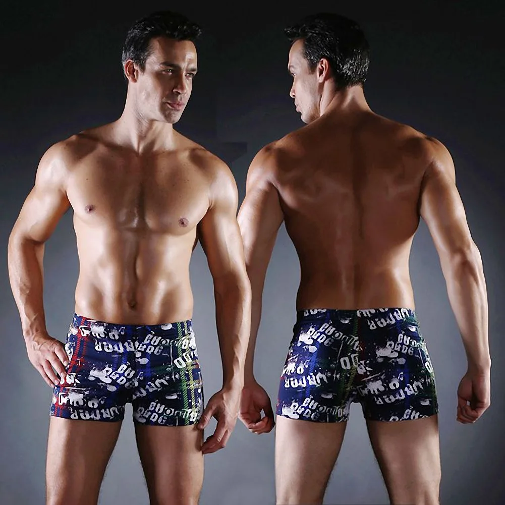 

Fashion Male Beach Trunks Summer Swimming Short Trunk Print Quick Drying Men's Underpants Large Sizes Bathsuit New Men Swimwear