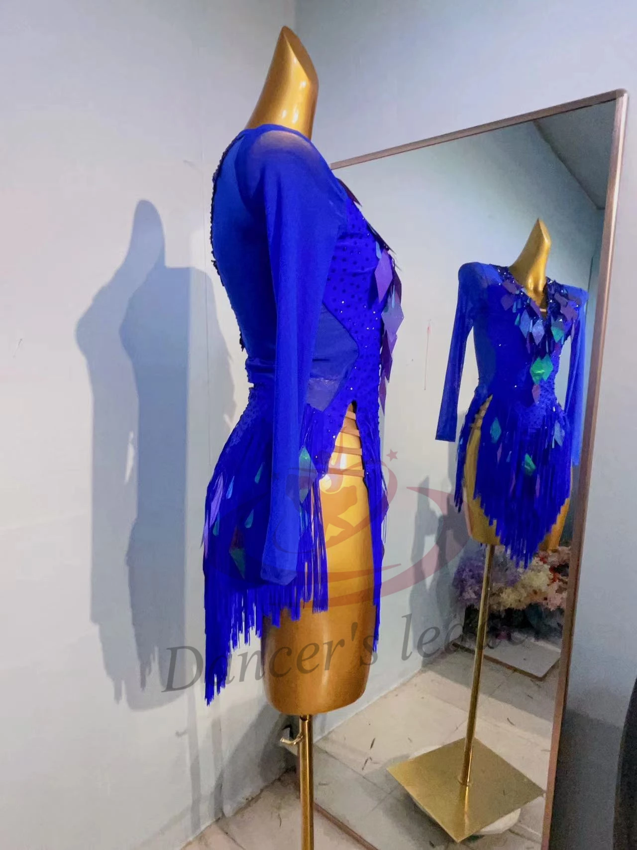 Latin Dance National Standard Competition Clothing High-end Customized Mesh Sequins With Diamond Samba Standard Dress