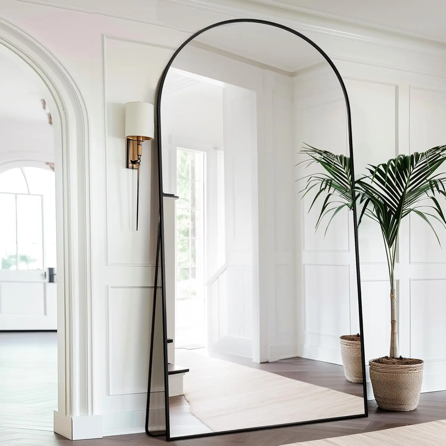 Full Length Mirror, 81""X41"" Oversized Floor Mirror Freestanding, Full Body Mirror Floor Standing Mirrors With Stand, Hanging