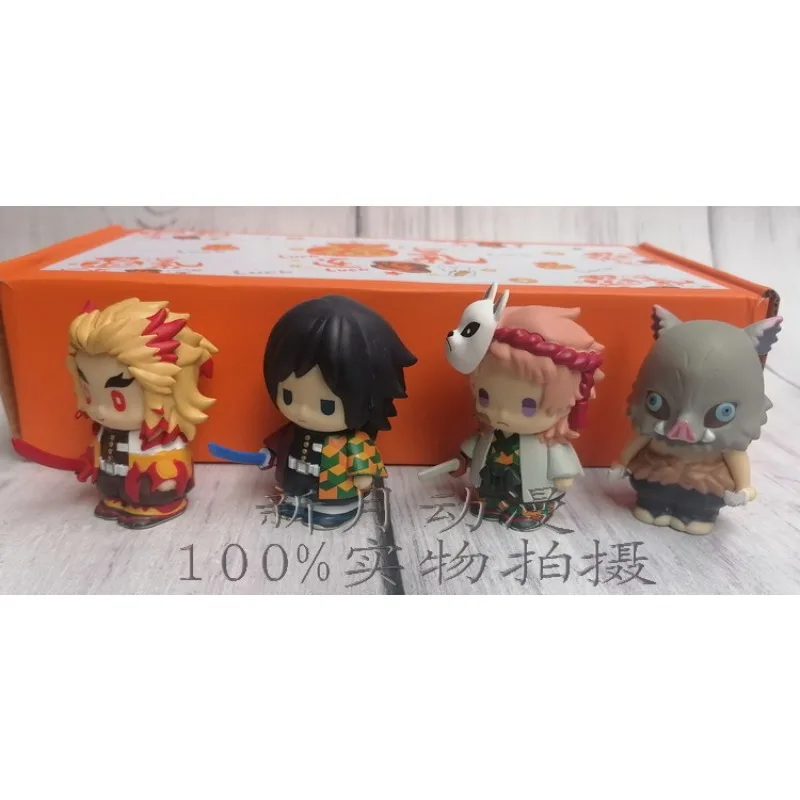 Demon slayer: kimetsu no yaiba fantoche de dedo tokitou muichirou shinazugawa genya figuras de anime coletar ornamentos presentes