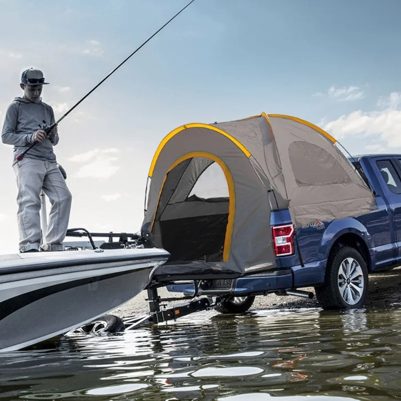 Pickup Truck Tent Outdoor Camping Folding Tent 3-4 People Fishing Camouflage Tail Tent Car Camping Equipment