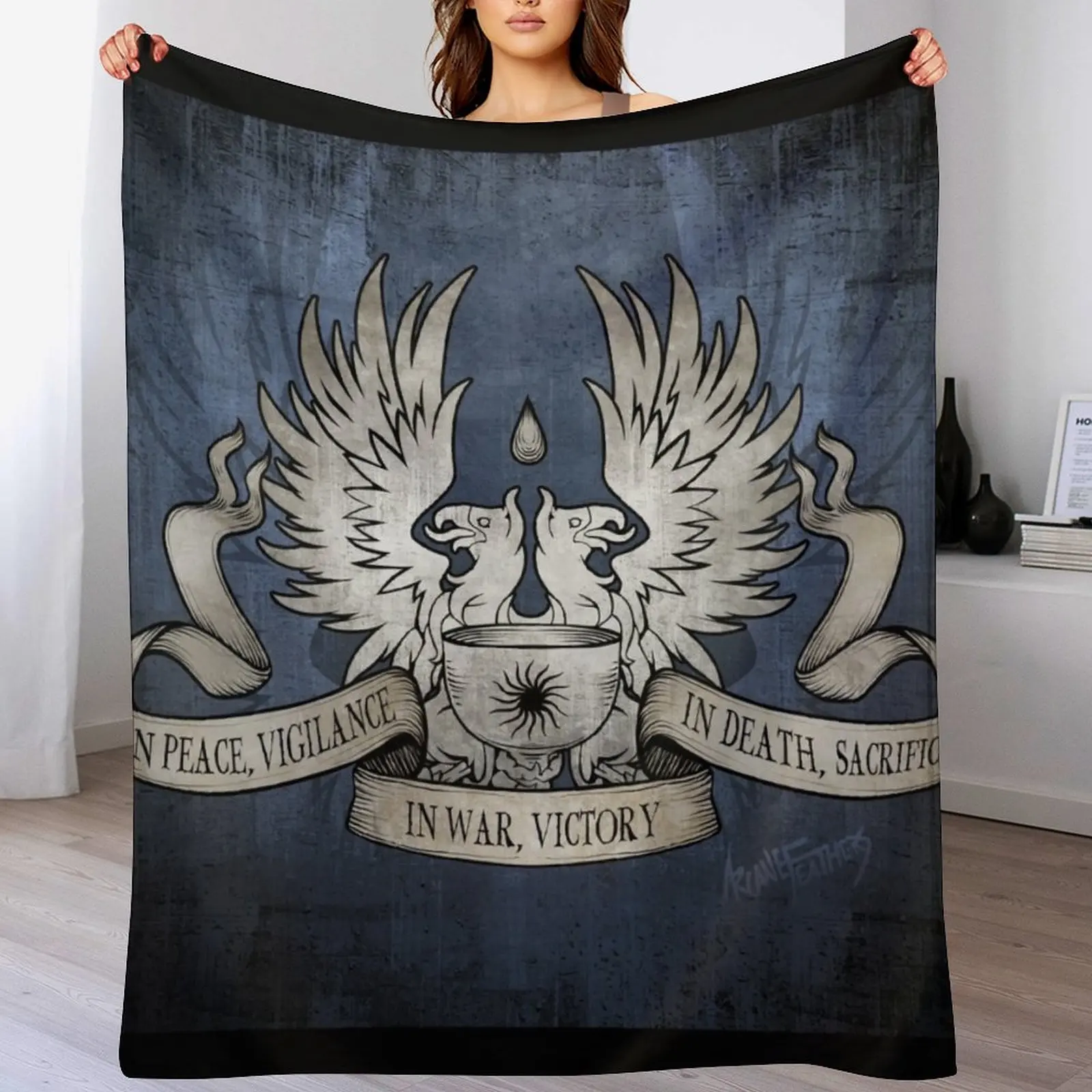 

Dragon Age: Grey Warden Motto Throw Blanket Year Round Soft Comfortable Blanket for Home
