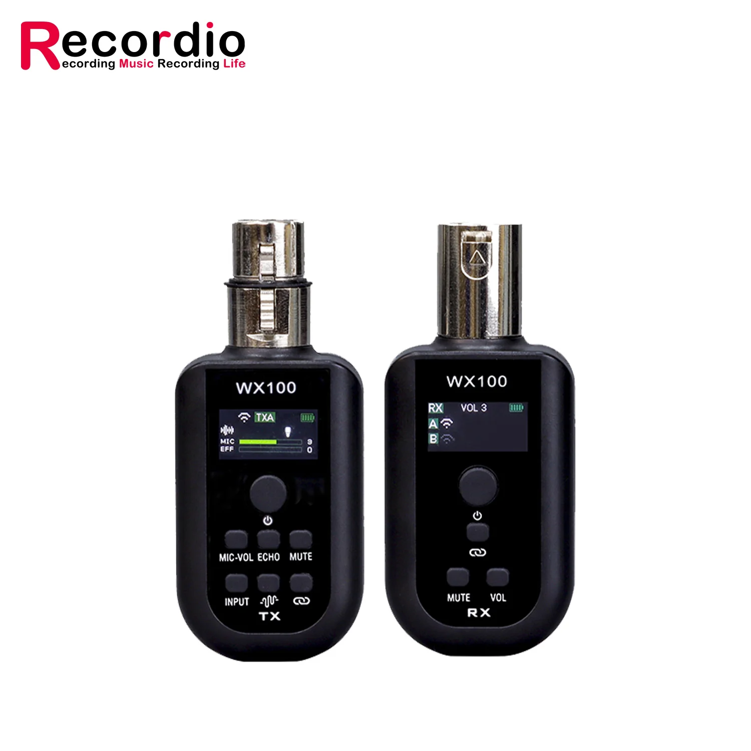 GAW-WX100 One-to-two microphone wireless UHF transmitting and receiving system with noise reduction volume reverberation silent