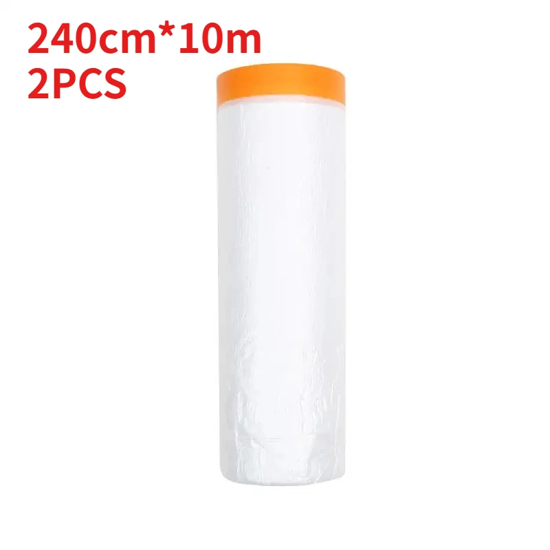 240cm*10m 2PCS Furniture decoration thickened plastic anti dust and dust-proof masking film, painter spraying protective film