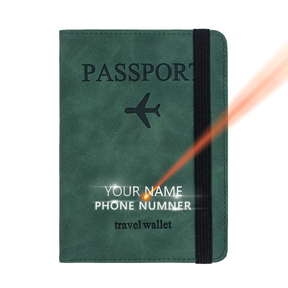 

Новый RFID женский кошелек с обложкой для паспорта, сумки для карт с гравировкой имени, классические кошельки унисекс, держатель для SIM-карты, дорожный кошелек для девочек