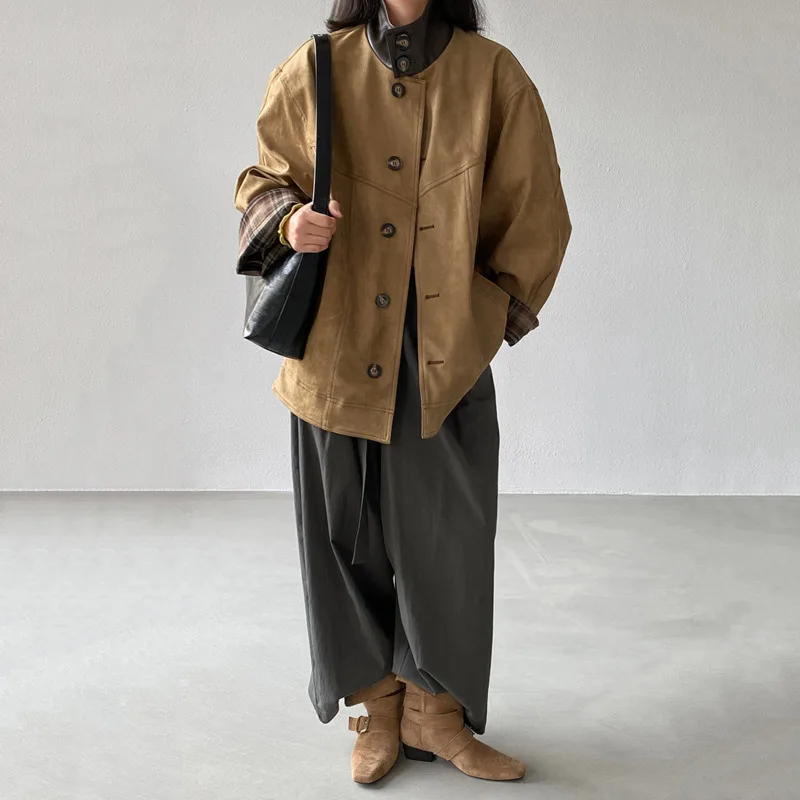 

LIMO 2025 модное шерстяное хлопковое пальто, женское пальто с меховыми рукавами, шикарная осенне-зимняя теплая верхняя одежда