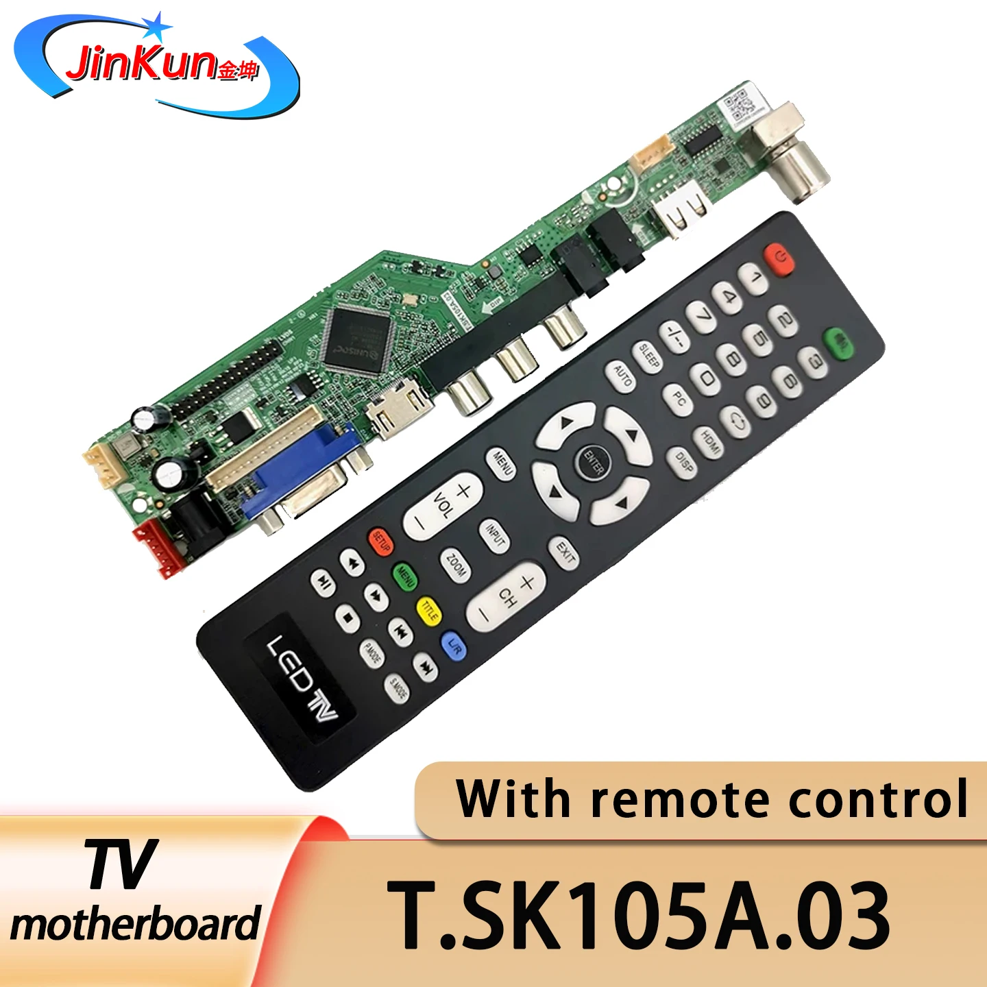 

New TV motherboard T.SK105A.03 to replace T.SK106A.03/T.RD8503.03/T.V56.03 TV board or DIY Refit LCD TV
