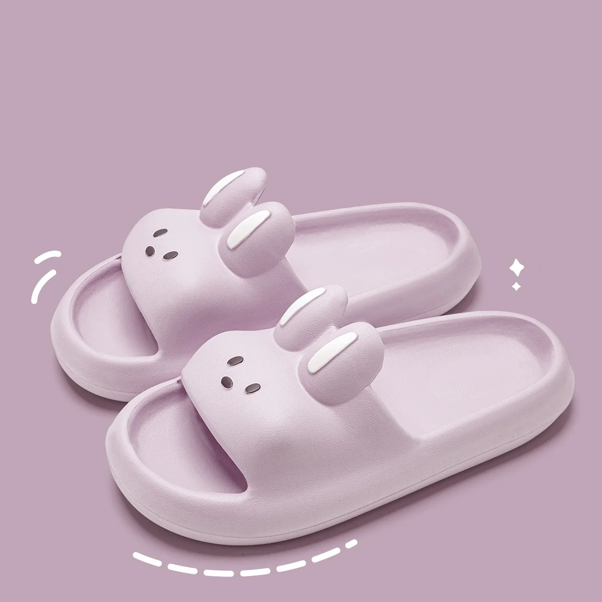 Nieuwe cartoon konijntje slippers zomer slides vrouwen mannen indoor EVA slippers cloud slipper badkamer vrouw thuis konijn slides schoenen