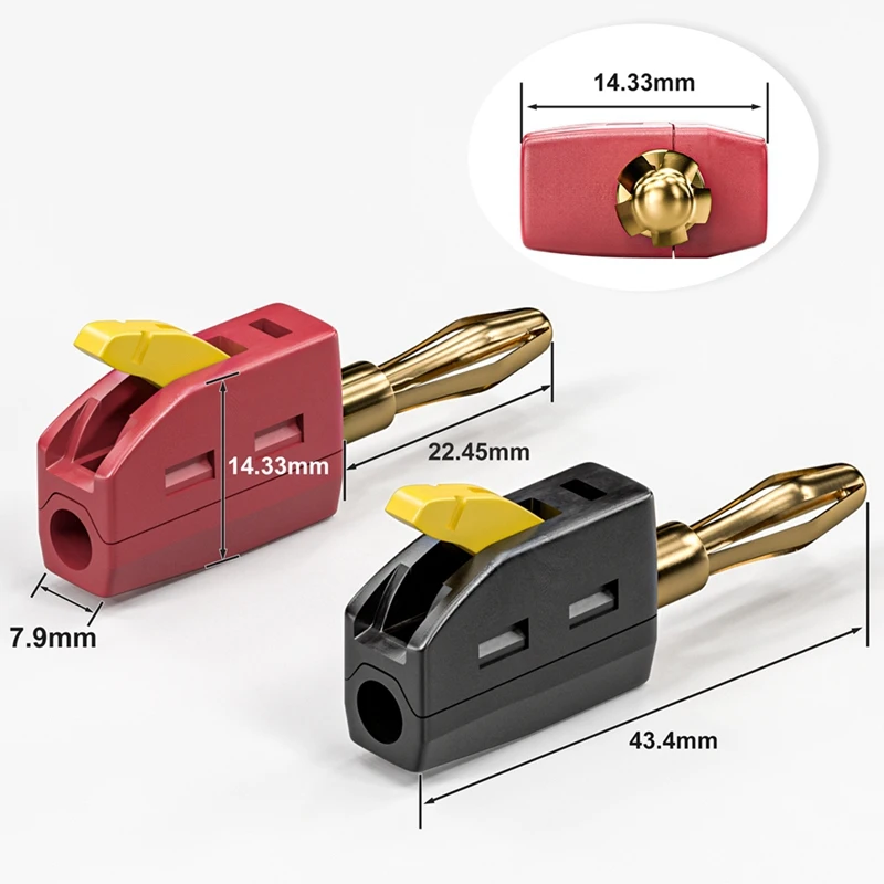 10PCS 4Mm Spina a banana Terminali a connessione rapida senza saldatura 32A Spina per test elettrico Spine per strumenti di test di potenza