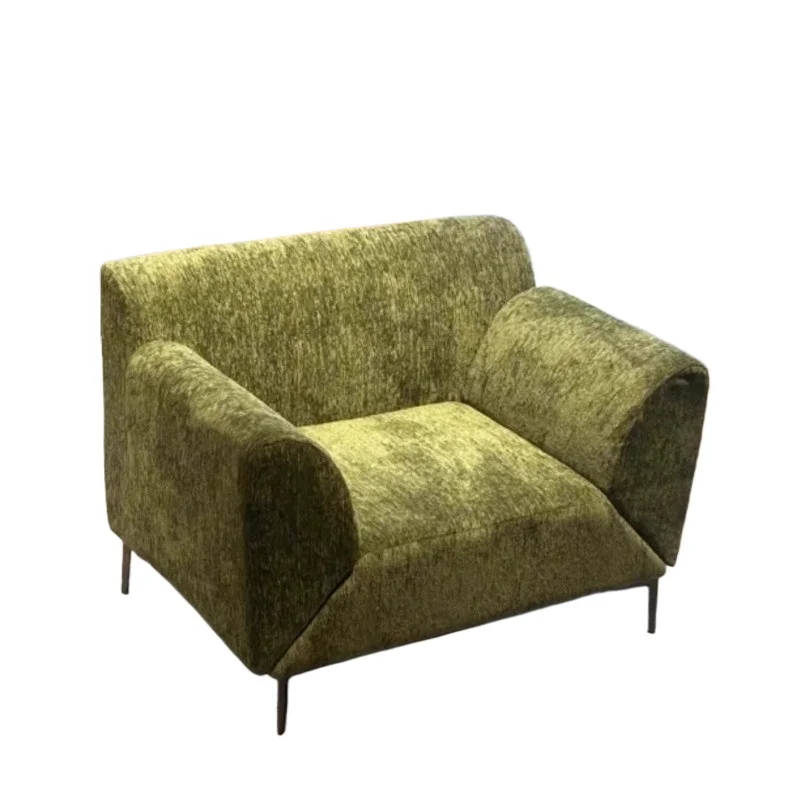 

Итальянский минималистичный повседневный диван с вращающимися подлокотниками, китайский антикварный одноместный повседневный тканевый диван