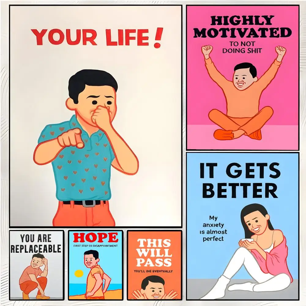 Artist Illustration J-Joan Cornella Poster Superior Home Space  Indoor Decorative Art & Home Decor