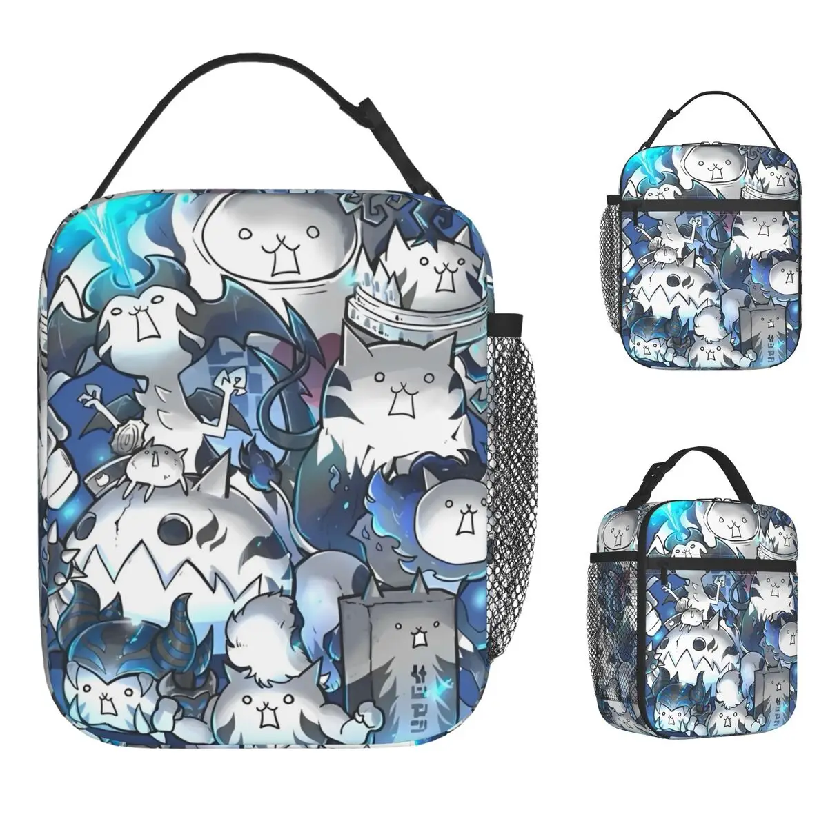 

Nyanko Great War Lunch Bag Retro Lunch Box For Adult Picnic Portable Cooler Bag Oxford Print Tote Food Bags