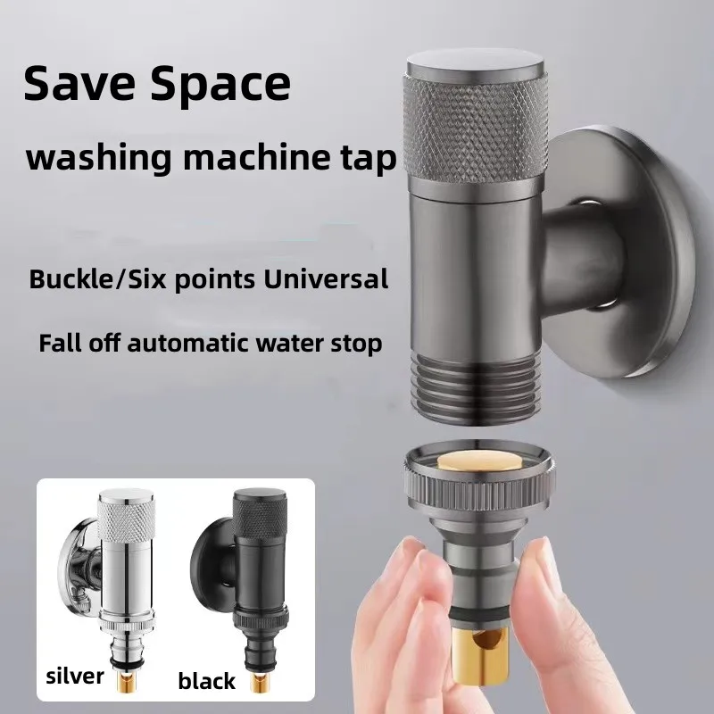 Washing Machine Faucets Soild Brass Black Single Cold Wall Mounted G1/2/G3/4 Mini Bibcock Outdoor Garden Mop Pool Tap New Style